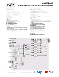 Datasheet C8051F007 manufacturer Silicon Lab.
