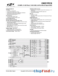 Datasheet C8051F018-GQ manufacturer Silicon Lab.
