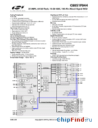 Datasheet C8051F044 manufacturer Silicon Lab.