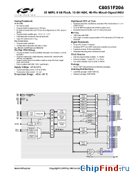 Datasheet C8051F206 manufacturer Silicon Lab.