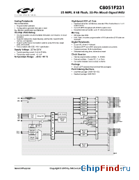 Datasheet C8051F231 manufacturer Silicon Lab.