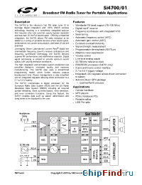 Datasheet SI4701 manufacturer Silicon Lab.