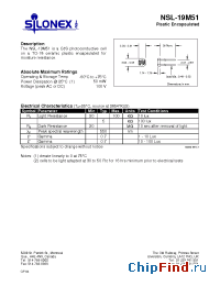 Datasheet NSL-19M51 manufacturer Silonex