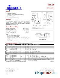 Datasheet NSL-26 manufacturer Silonex