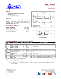 Datasheet NSL-37V71 manufacturer Silonex