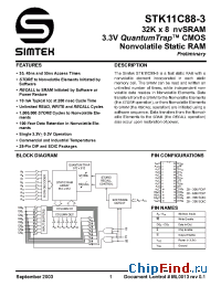 Datasheet STK11C88-20 manufacturer Simtek