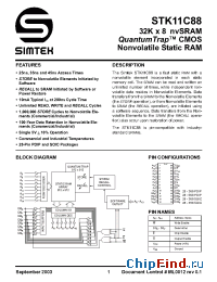 Datasheet STK11C88-45I manufacturer Simtek