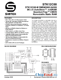 Datasheet STK12C68-25 manufacturer Simtek