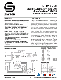 Datasheet STK15C68-25 manufacturer Simtek