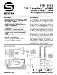 Datasheet STK15C88-25I manufacturer Simtek