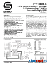 Datasheet STK16C88-3S55I manufacturer Simtek