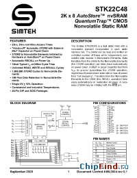 Datasheet STK22C48-20 manufacturer Simtek