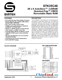 Datasheet STK25C48-25 manufacturer Simtek