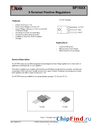 Datasheet 78XXSP78XX5V manufacturer Sipex