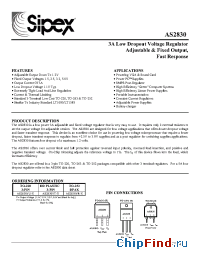 Datasheet AS2830YR-X manufacturer Sipex