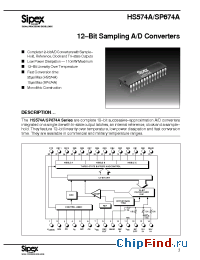 Datasheet HS574A manufacturer Sipex