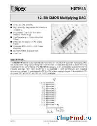 Datasheet HS7541AJS manufacturer Sipex