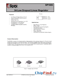 Datasheet SP1085V1-L-1-5/TR manufacturer Sipex