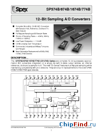 Datasheet SP1674BB manufacturer Sipex