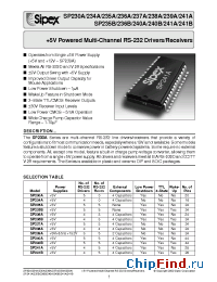 Datasheet SP239A manufacturer Sipex