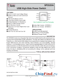 Datasheet SP2525A-1EN-L/TR manufacturer Sipex