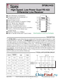 Datasheet SP26LV432CN-L manufacturer Sipex