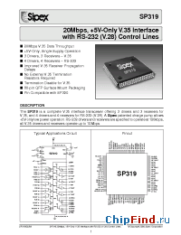 Datasheet SP319 manufacturer Sipex