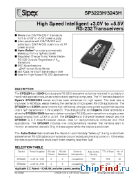 Datasheet SP3223HCA manufacturer Sipex