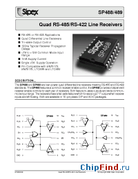 Datasheet SP488 manufacturer Sipex