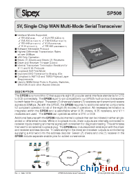 Datasheet SP506 manufacturer Sipex