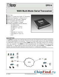 Datasheet SP514CF manufacturer Sipex