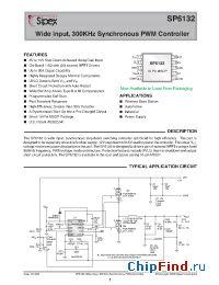 Datasheet SP6132AEU manufacturer Sipex