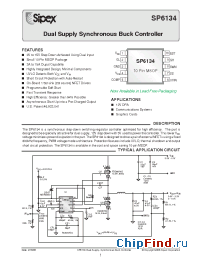 Datasheet SP6134CU-L/TR manufacturer Sipex