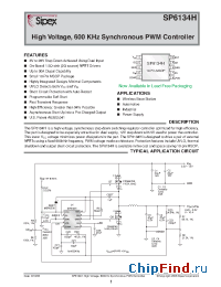 Datasheet SP6134HCU-L manufacturer Sipex