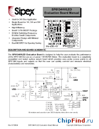 Datasheet SP6134HVLED manufacturer Sipex