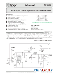 Datasheet SP6139 manufacturer Sipex