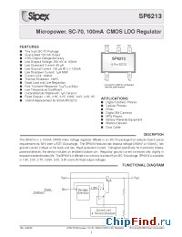 Datasheet SP6213 manufacturer Sipex