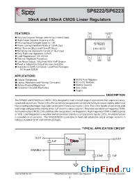 Datasheet SP6222EK-L manufacturer Sipex