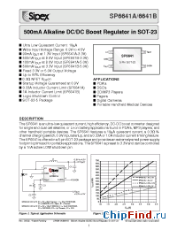 Datasheet SP6641BEK-50TR manufacturer Sipex