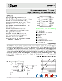 Datasheet SP6648 manufacturer Sipex