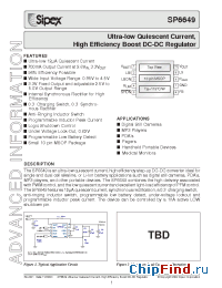 Datasheet SP6649EU manufacturer Sipex