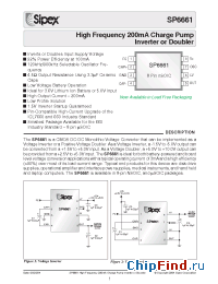 Datasheet SP6661EU manufacturer Sipex