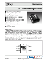 Datasheet SP6828 manufacturer Sipex