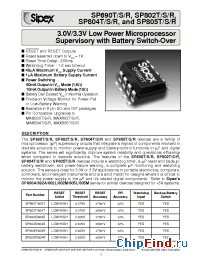Datasheet SP690R manufacturer Sipex