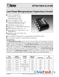 Datasheet SP706CU manufacturer Sipex