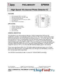 Datasheet SP8064CC-ES manufacturer Sipex