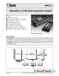 Datasheet SP8121JP manufacturer Sipex