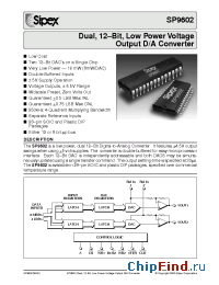 Datasheet SP9602A manufacturer Sipex