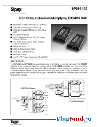 Datasheet SP9841 manufacturer Sipex