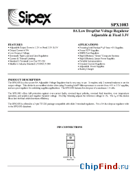 Datasheet SPX1083AT-5.0 manufacturer Sipex